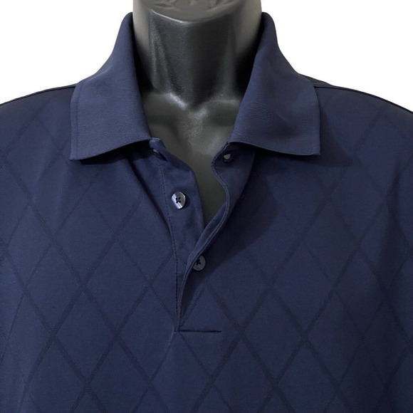 Champion Men XL Duo Dry‎ Collared Lightweight Athletic Golf Polo Navy Blue - Picture 4 of 16